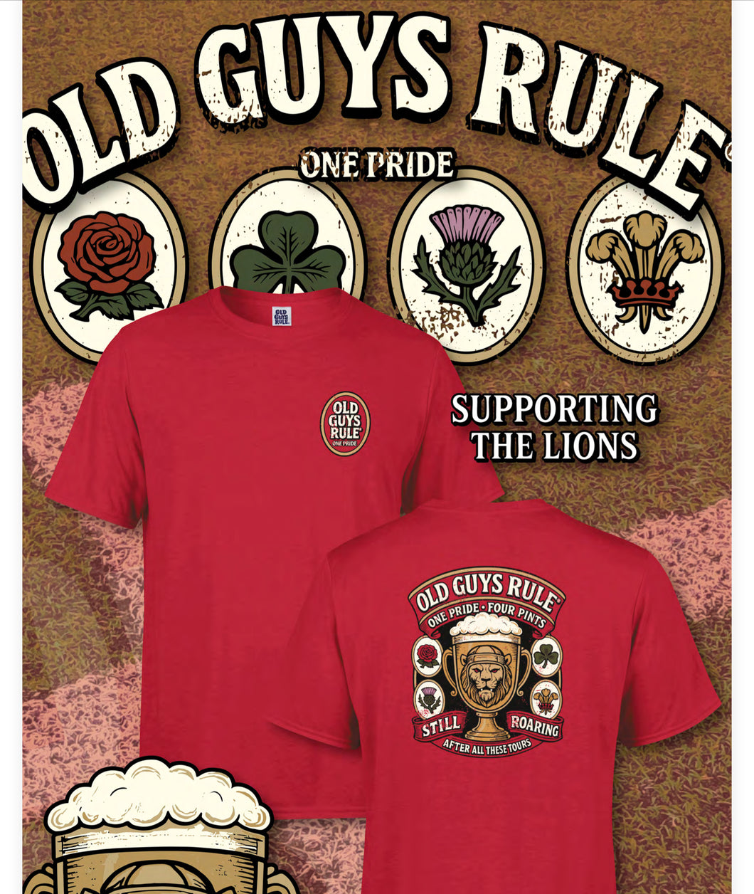 T-shirt ‘still roaring’