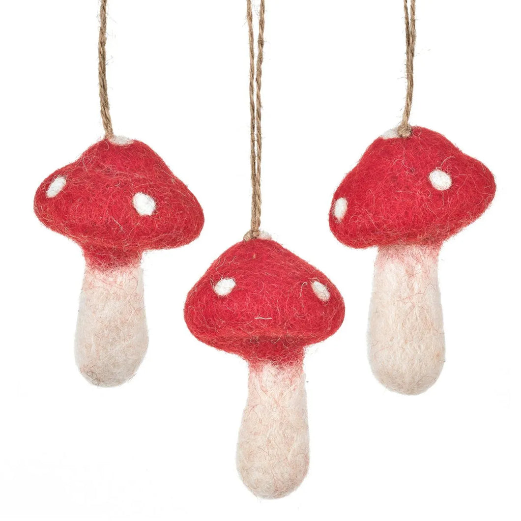 Felt - Set of Three Toadstools